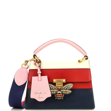 Queen Margaret Top Handle Bag Colorblock Leather Small
