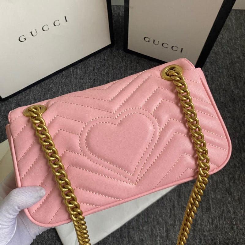 Makersluxe - Marmont Shoulder Messenger Bag Pink
