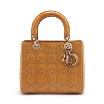 Christian Dior  Dior Lady Patent Leather Handbag Beige Bags