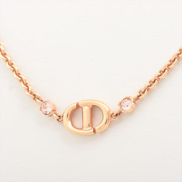 Christian Dior Navy CD Navy CD Navy Necklace GP  Linestone Pink G Navi