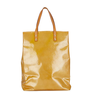 Louis Vuitton Monogram Vernis Reed MM Handbag M91141 Beige Patent Leather  Louis Vuitton