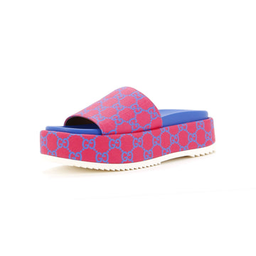 Women's Angelina Platform Slide Sandals GG Coated Canvas
