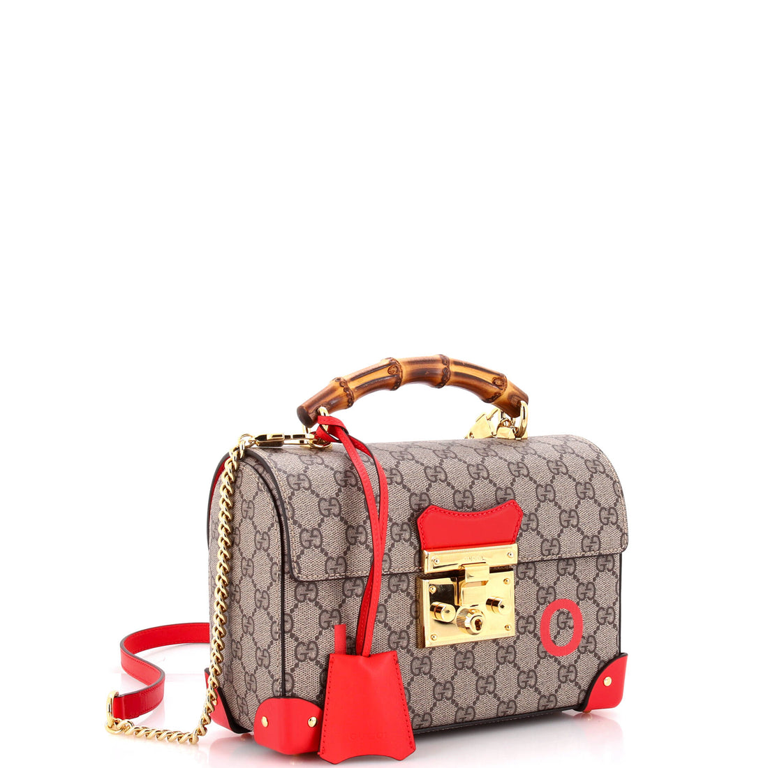 Padlock Bamboo Shoulder Bag Printed GG Coated Canvas Small