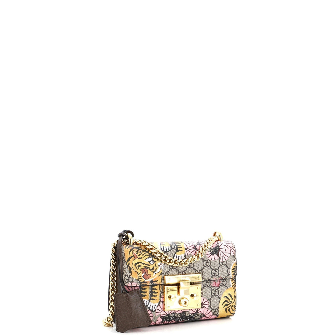 Padlock Shoulder Bag Bengal Print GG Coated Canvas Small