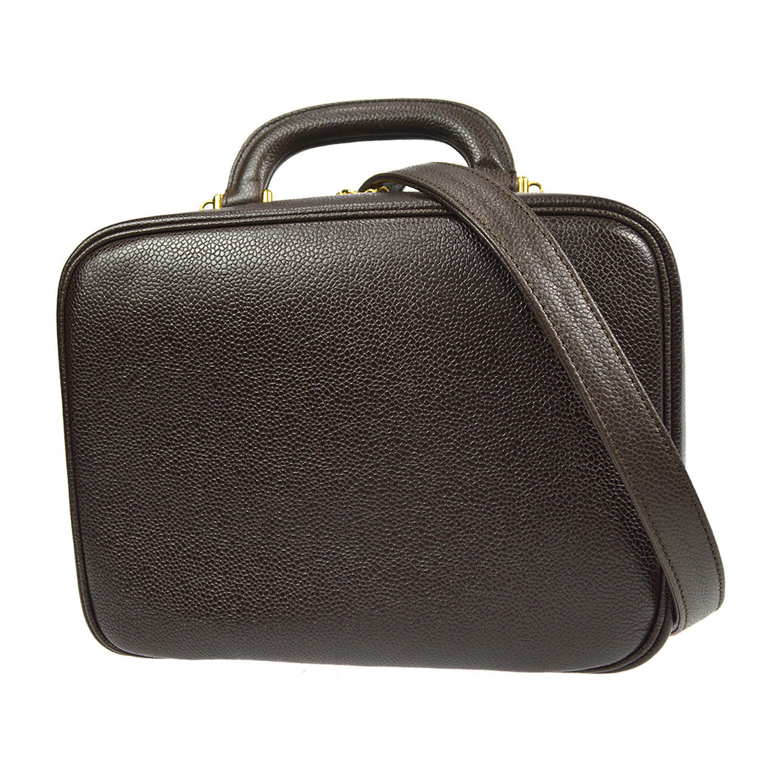 Chanel Black Caviar Vanity 2way Shoulder Handbag