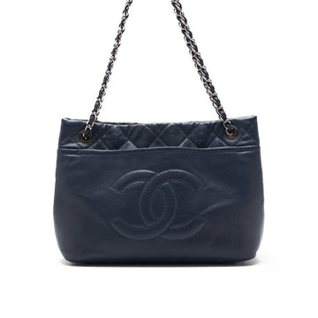 Chanel Matrasse Coco Chain Sder St Caviar S Navy (Silver G ) Tote Bag  Tote Bag Ladies Tooth Bag Hybrid ? Delivery? es s Online