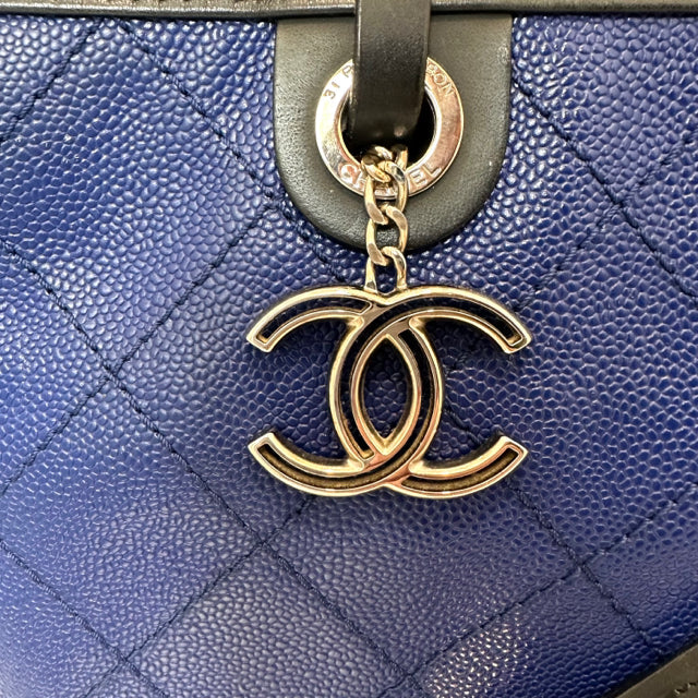 CHANEL Blue Caviar Tote Handbag