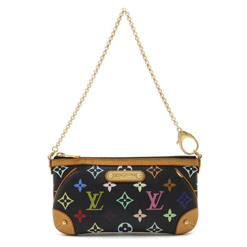 Louis Vuitton Monogram Multicolor  Mila MM Accessory Pocket Noir Black M60097