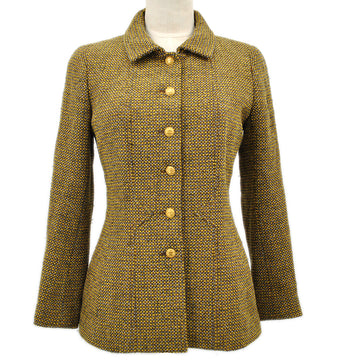Chanel 1996 Fall CC logo-buttons tweed jacket #36