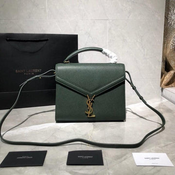 Makersluxe - Cassandra Medium Top Handle Bag Dark Green