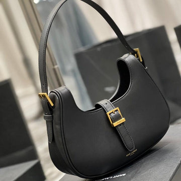 Makersluxe - Fermoir Hobo Bag Leather Black