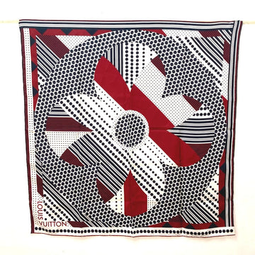 LOUIS VUITTON scarf MP2276 silk Red Carre graphic patchwork Women Used