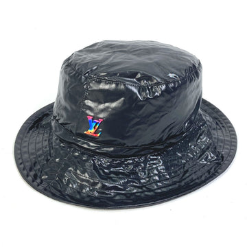 LOUIS VUITTON hat MP2877 Nylon black virgil abloh series Bone LV2054 Women TU Used
