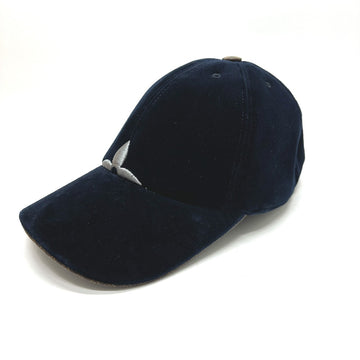 LOUIS VUITTON cap M7791L cotton Navy cap LV touch mens L Used