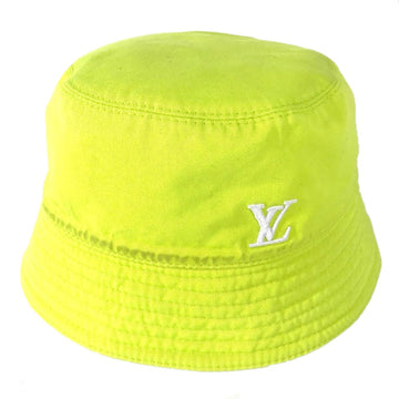 LOUIS VUITTON hat M7064L cotton yellow By color Bucket hat monogram neon mens L Used