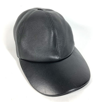 LOUIS VUITTON cap MP2428 leather black LV Staples Edition Cap mens Used