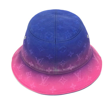 LOUIS VUITTON hat MP3297 cotton pink Bucket Hat Illusion Monogram Women L Used