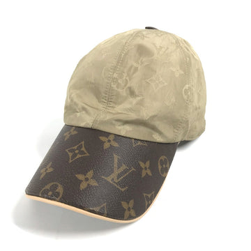 LOUIS VUITTON cap M76504 Polyester, Silk beige Monogram cap my essentials mens M Used