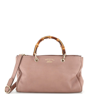 Bamboo Shopper Tote Leather Medium