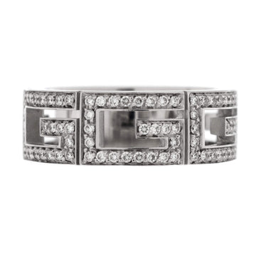 G Band Ring 18K White Gold with Diamonds
