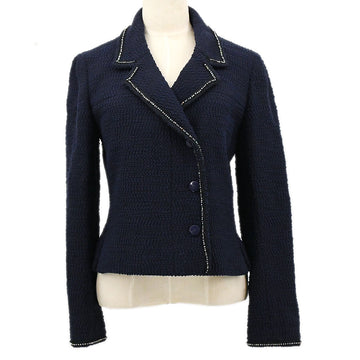Chanel 2000 Fall off-center fastening tweed jacket #40