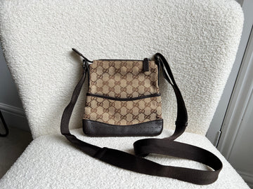 Gucci GG Mini Canvas Perforated Messenger Bag
