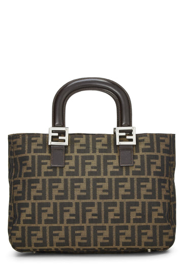 Fendi,  Brown Zucca Canvas Handbag Small, Brown