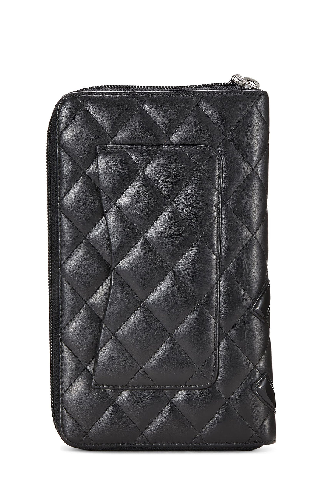 CHANEL,  Black Quilted Calfskin Cambon Ligne Travel Wallet, Black
