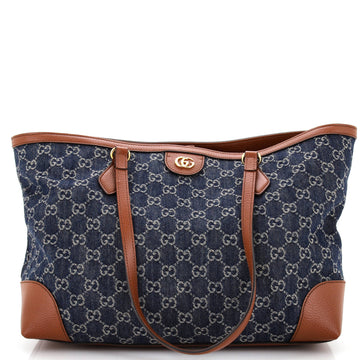 Ophidia Shopping Tote GG Denim Medium