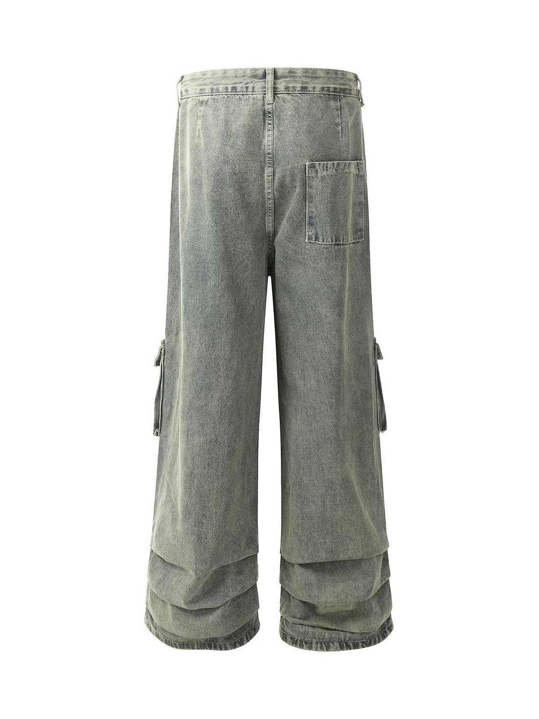 Makersluxe Distressed Raw Edge Baggy Jeans