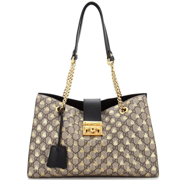 Padlock Chain Tote Printed GG Coated Canvas Medium