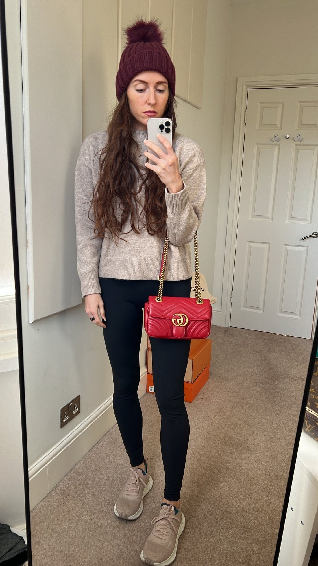 Gucci GG Hibiscus Red Marmont Mini Shoulder Bag (RRP £1,700)