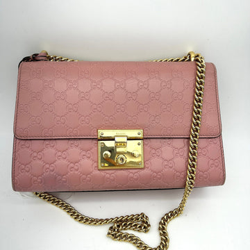 Leather handbag Gucci Pink in Leather LA17733