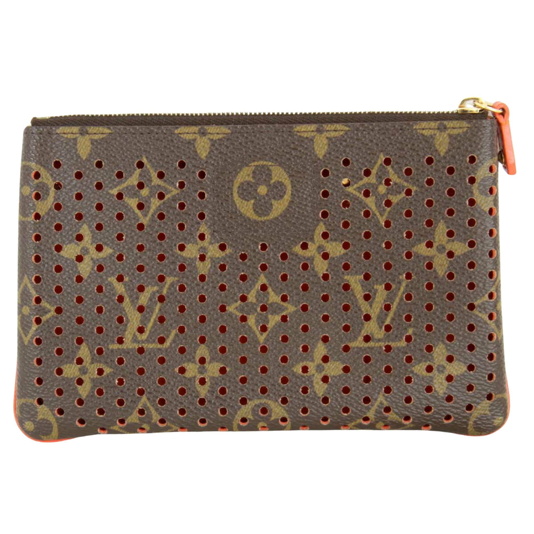 Louis Vuitton Pochette Zippée  Canvas Clutch Bag ()