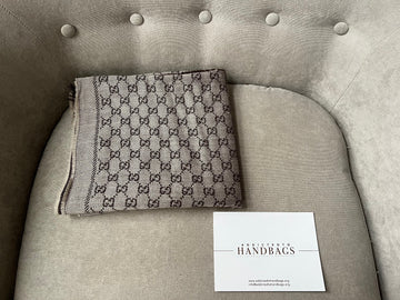 Gucci Grey GG Scarf Brown / Grey