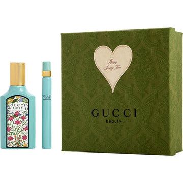 Gucci Flora Gorgeous Jasmine By Gucci Eau De Parfum Spray 1.6 Oz & Eau De Parfum Spray 0.33 Oz Mini Women