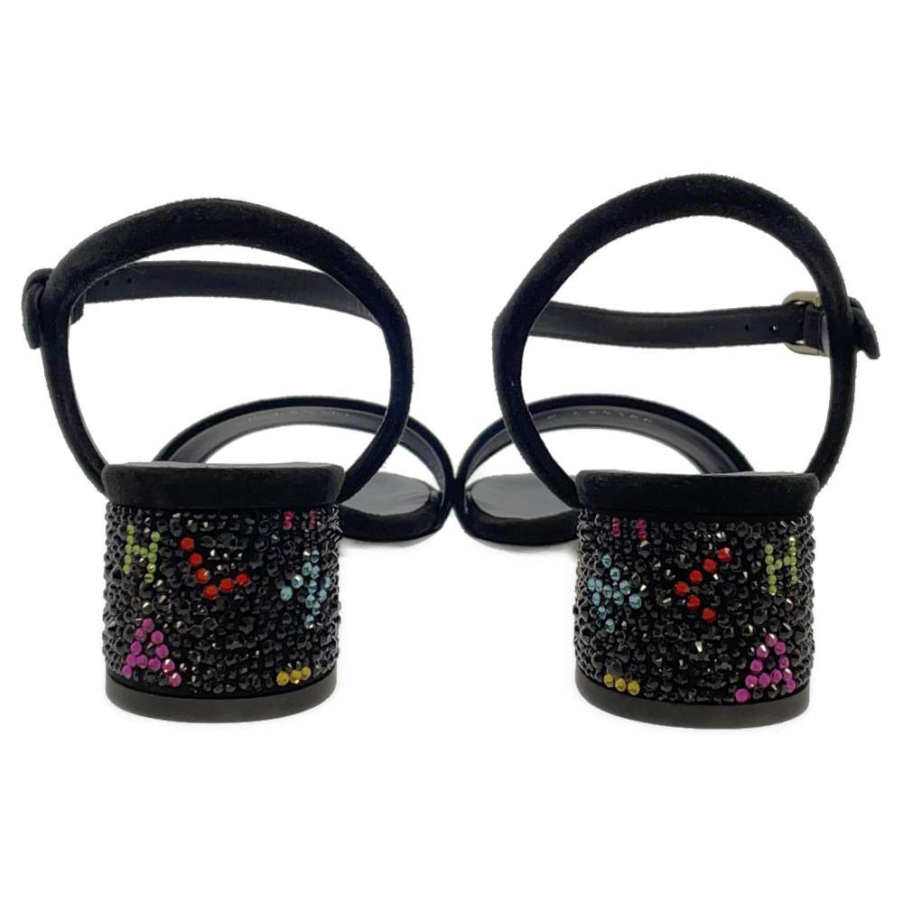 CHANEL Strap Sandals BlackG45366 suede Size 37