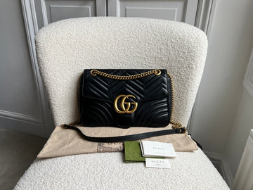 Gucci GG Black Marmont Medium Shoulder Bag (RRP £2,340)