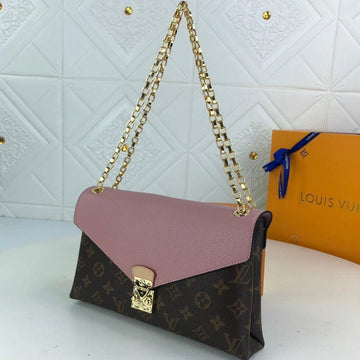 Makersluxe - Canvas Pallas Chain Shoulder Bag Pink
