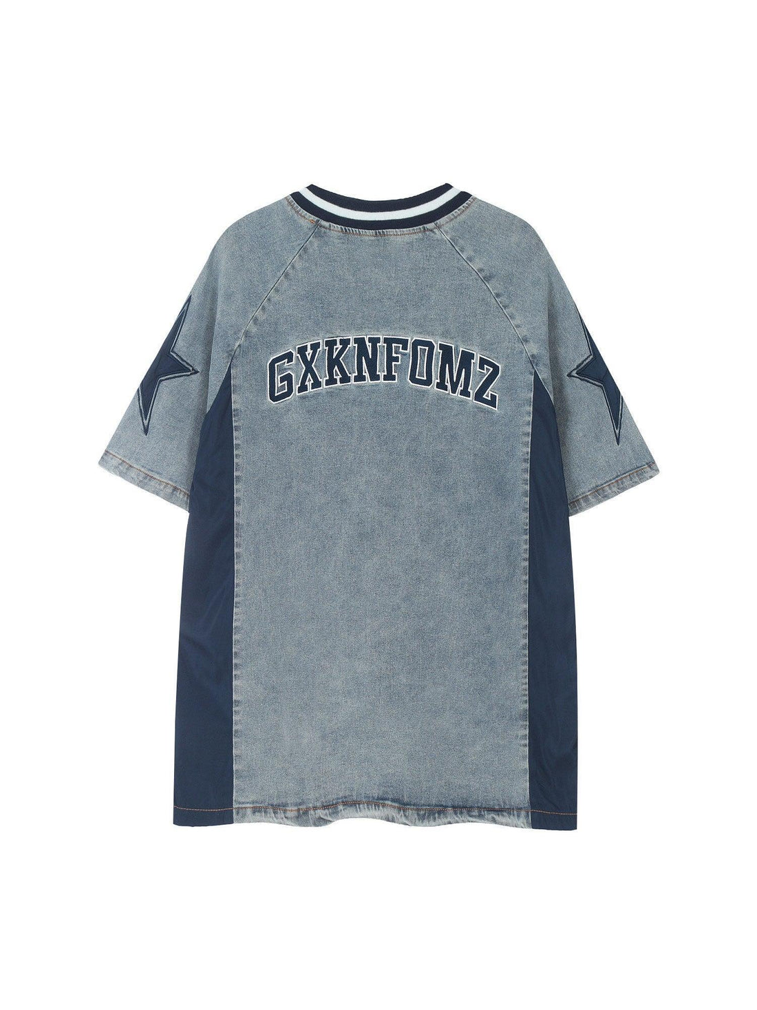 Makersluxe Hight Street Washed Patchwork T-shirt
