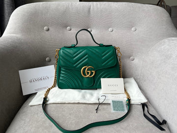 Gucci GG Green Marmont Small Top Handle Bag (RRP £2050)