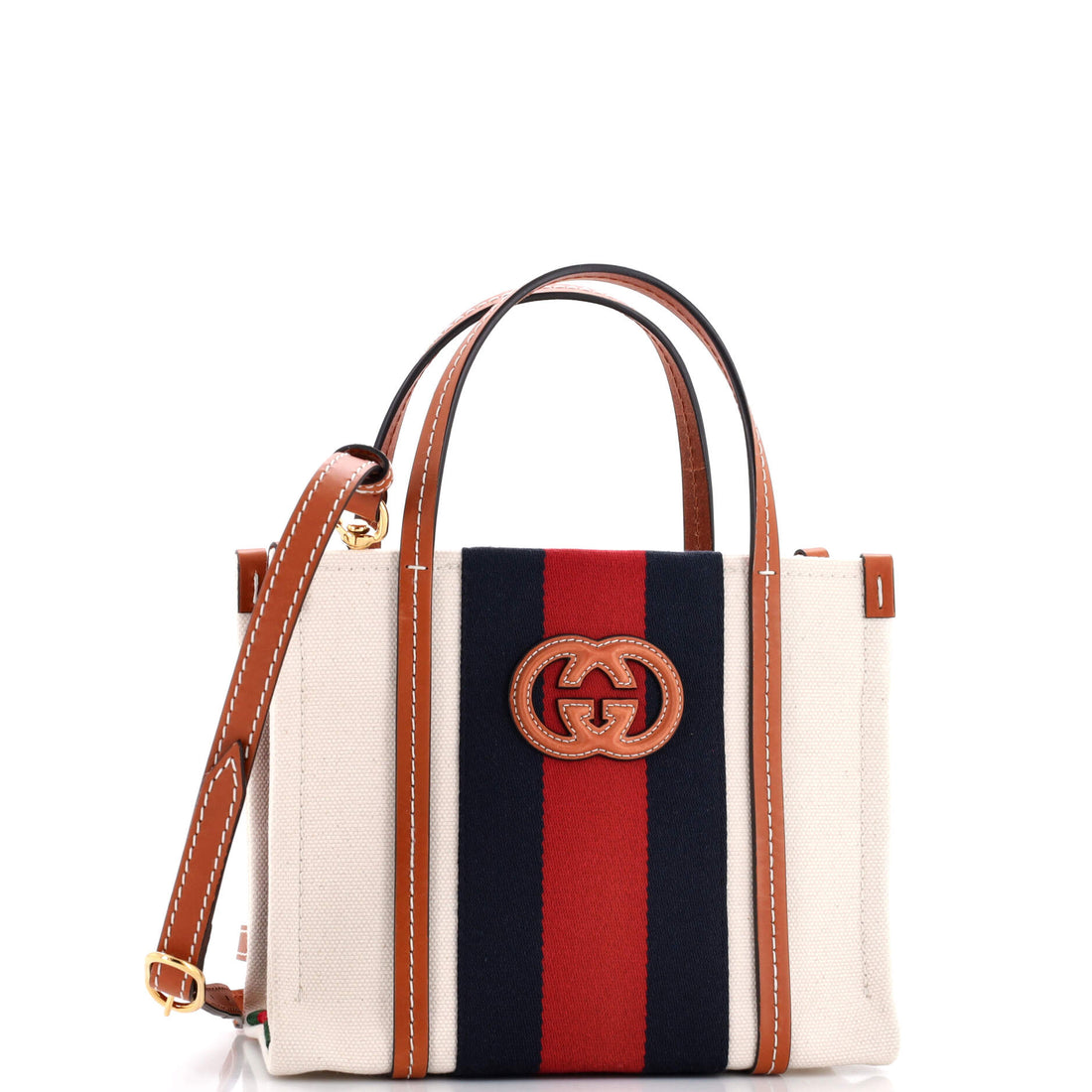 Interlocking G Web Tote Canvas Mini