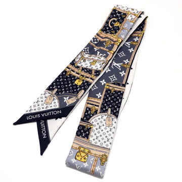 Louis Vuitton monogram LV logo silk small black x white reversible other