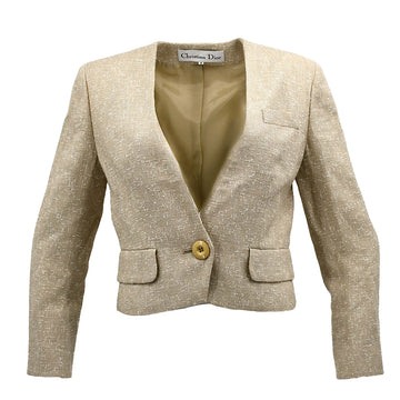 Christian Dior Single Breasted Jacket Beige #M