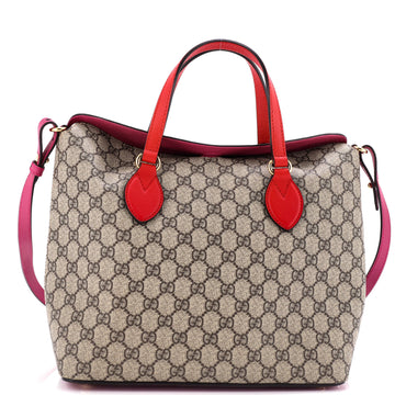 Signature Fold Over Tote GG Coated Canvas Medium