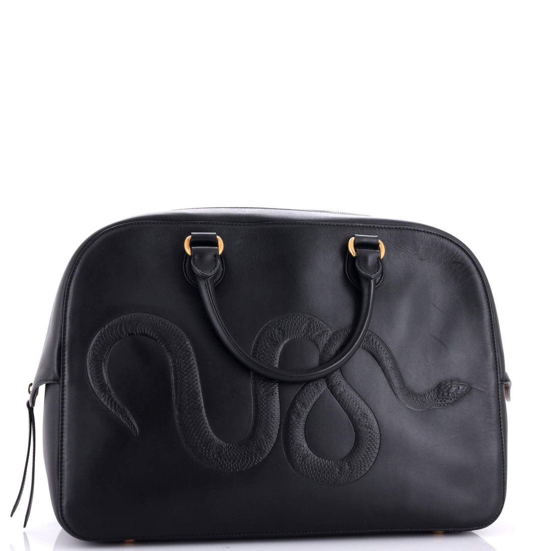 Animal Duffle Bag Embossed Leather Large