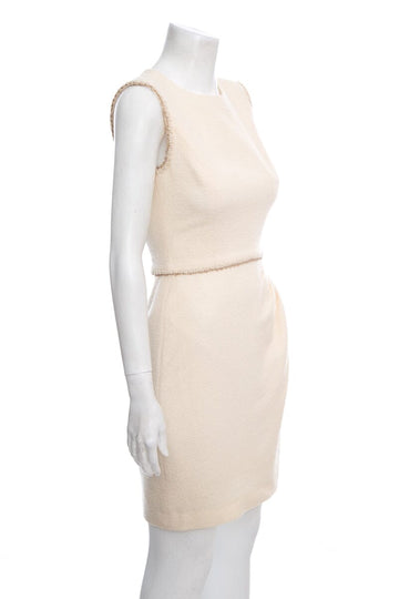 Chanel Cream Sleeveless Dress SZ 36