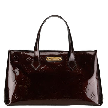 Louis Vuitton Monogram Vernis Wilshere PM Handbag M91644 Rouge Forest Wine Red Patent  Louis Vuitton