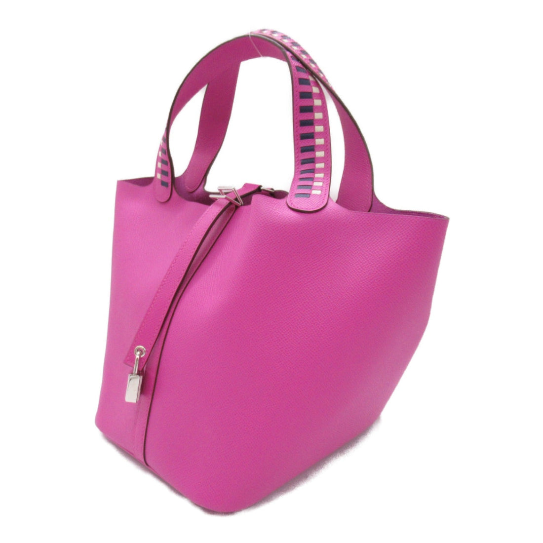 Hermes HERMES Picotin Lock MM Treasury Magnolia Tote Bag  Bag Leather  Epsom Pink Magnolia/Clé/Blue Sapphire-L ?Ancestral? EI BRANDOFF