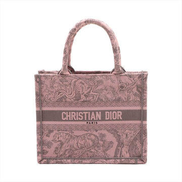 Christian Dior Book Tote Small Canvas Pink